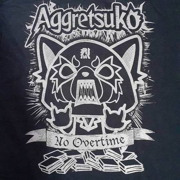 Aggretsuko No Overtime Sanrio Tshirt - Picture 2 of 4